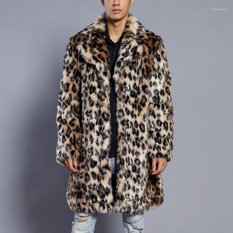 

Women' Fur Men' & Faux Mens Leopard Coat Winter Outwear Thick Men Casual Parka Jackets Long Leather Warm Overcoats Genuine Brand