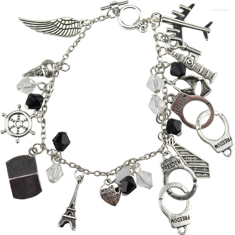 

Charm Bracelets Fashion Bracelet 50 Degree Grey Handcuffs Sweetheart Hand Knit Men And Women Jewelry Gift
