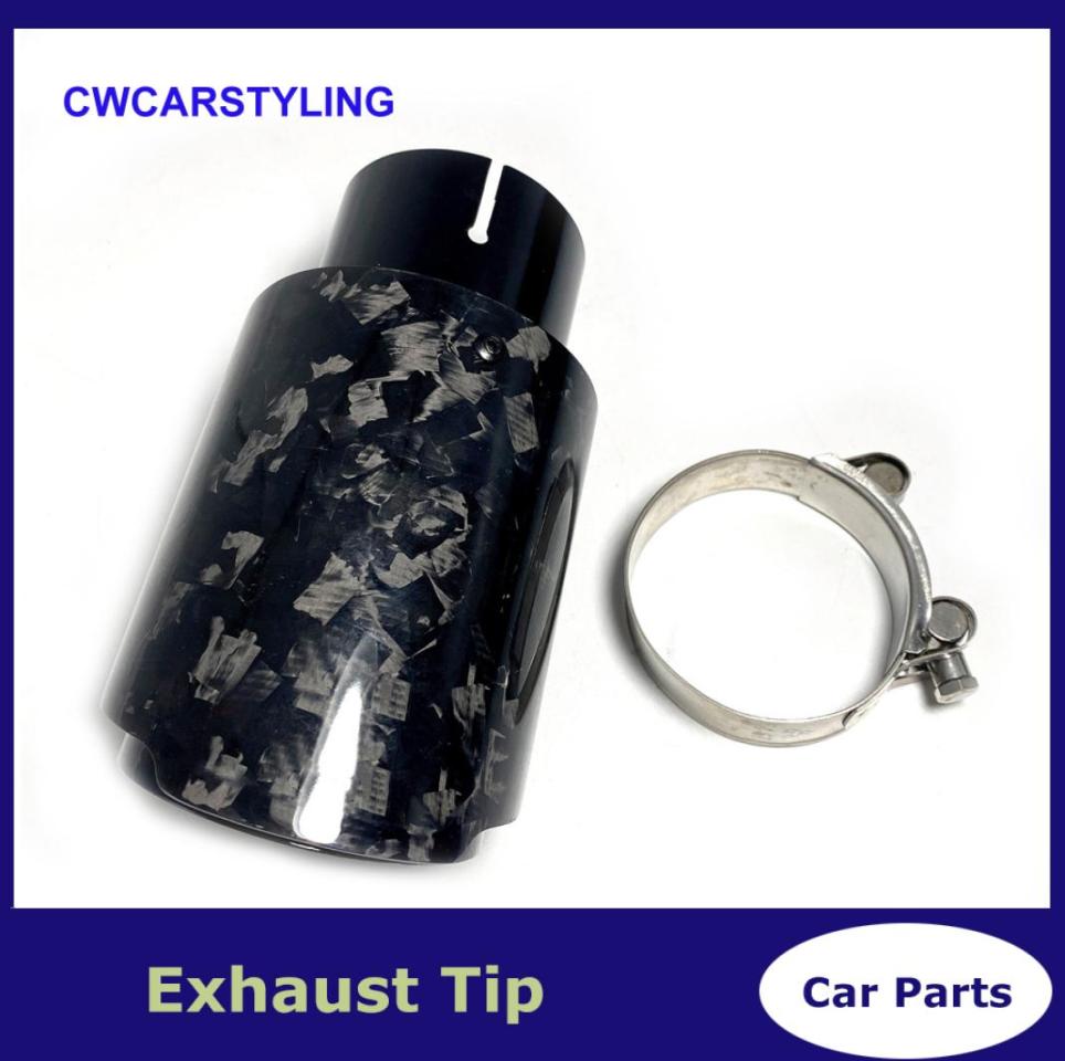 

1 Piece Car Forged Carbon Muffler Tip Exhaust System Universal Straight Stainless Black Exhaust Mufflers Nozzle for Akrapovic2558987