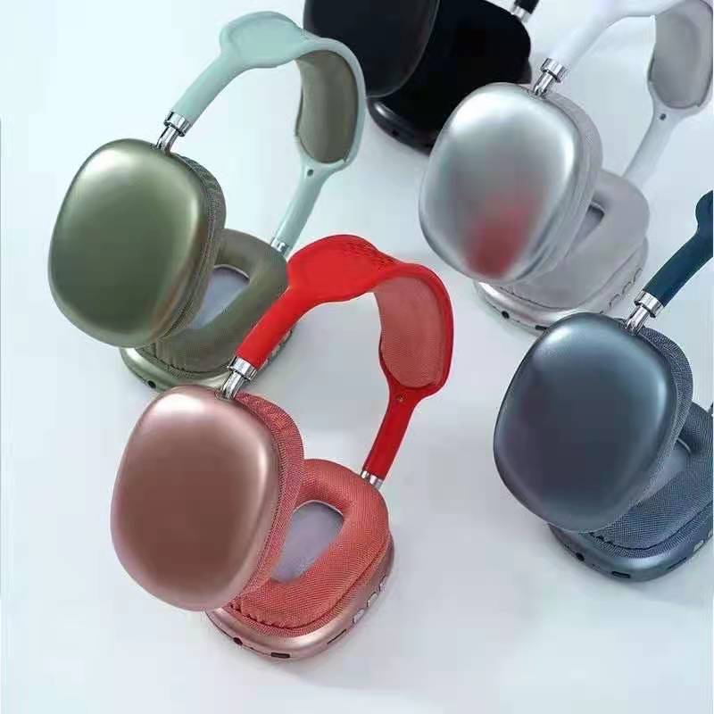 

Bluetooth Headphones Cell Phone Wirless Earphones Stereo HIFI Super Bass Headset Chip HD MIC MAX Headset Airpods Max COPY no case, Silver