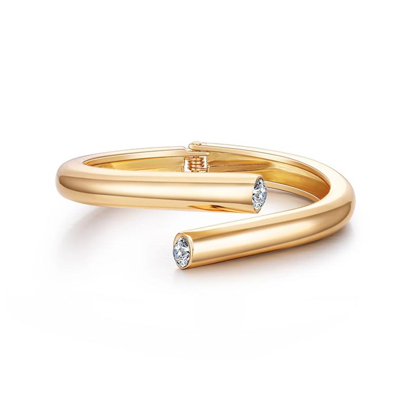 

Bangle Gold Color Bracelet For Women Charm Crystal Fashion JewelryBangle