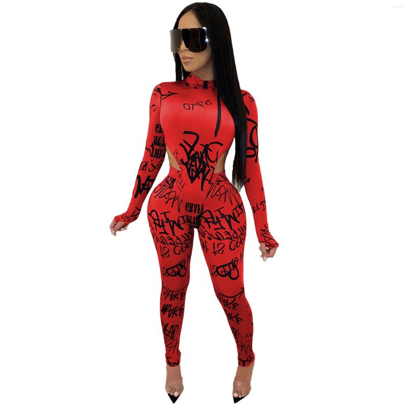 

Women' Two Piece Pants Sporty Red Letter Print Women Set Full Sleeve 2 Pieces Clothes Suit Female Tracksuit Matching Outfits, Blue