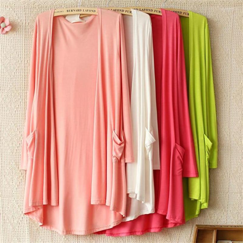 

Women's Jackets 2023 Fashion Summer Women Midi-Long Modal Cardigan Blouses White Blousas Sun Protection Clothings Lady Thin Beach Shirts, Black