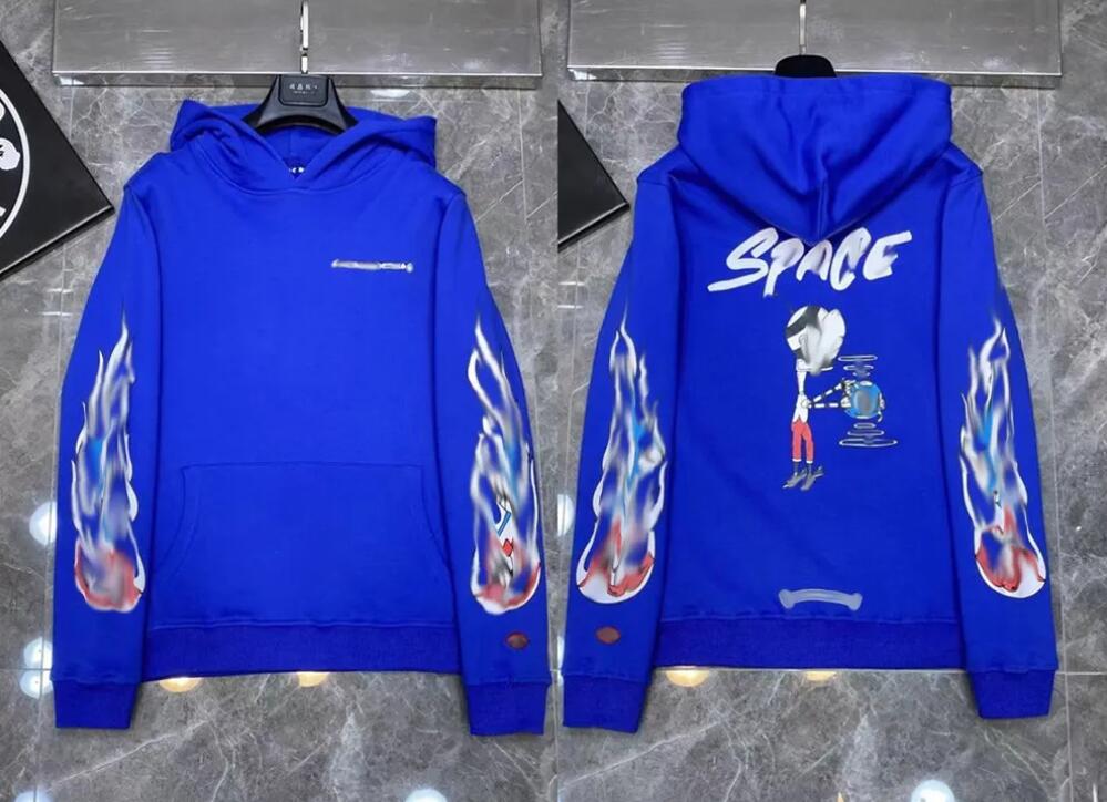 

Mens Luxury Classic Zipper Fashion Designer Horseshoe Sanskrit Cross Print Pullover Hooded Sweater Woman Loose Hoodie Jackts Wds5