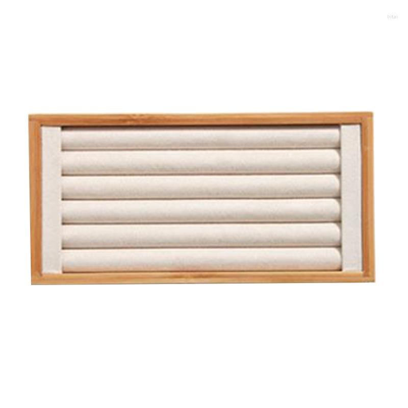 

Jewelry Pouches Bamboo And Wood Look Pallet Display Props Storage Box