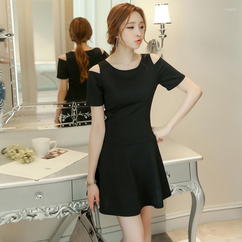 

Party Dresses Mozhini Summer Mini Dress Short Sleeve Slim Cut Lady Big Size Women Clothing Female Fashion Sexy Girl Sundress, Black