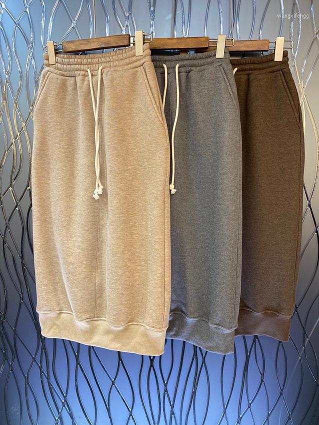 

Skirts 2023 Women Fashion Sexy Solid Color Drawstring Tie Knotted Waist Oblique Symmetric Pocket Hip Skirt 0107