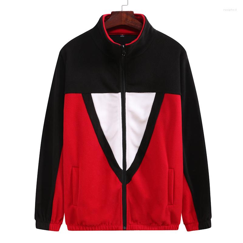 

Men's Hoodies Men Autumn Winter Warm Long Sleeve Stand Collar Zipper Sweatshirts Stitching Color High Quality Clothing, Blue