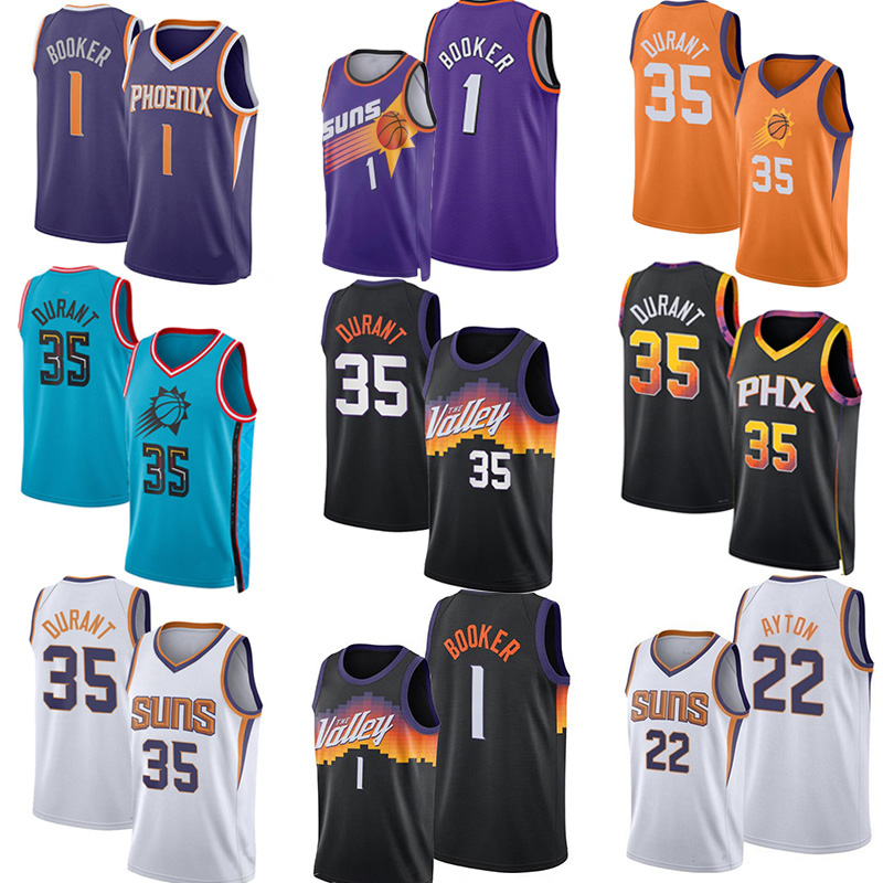 

Kevin Durant Devin Booker Basketball Jerseys Phx Phoenixs Sun Chris Paul Deandre Ayton Cameron Payne Okogie Biyombo Men the Valley City Jersey Custom, Colour 2