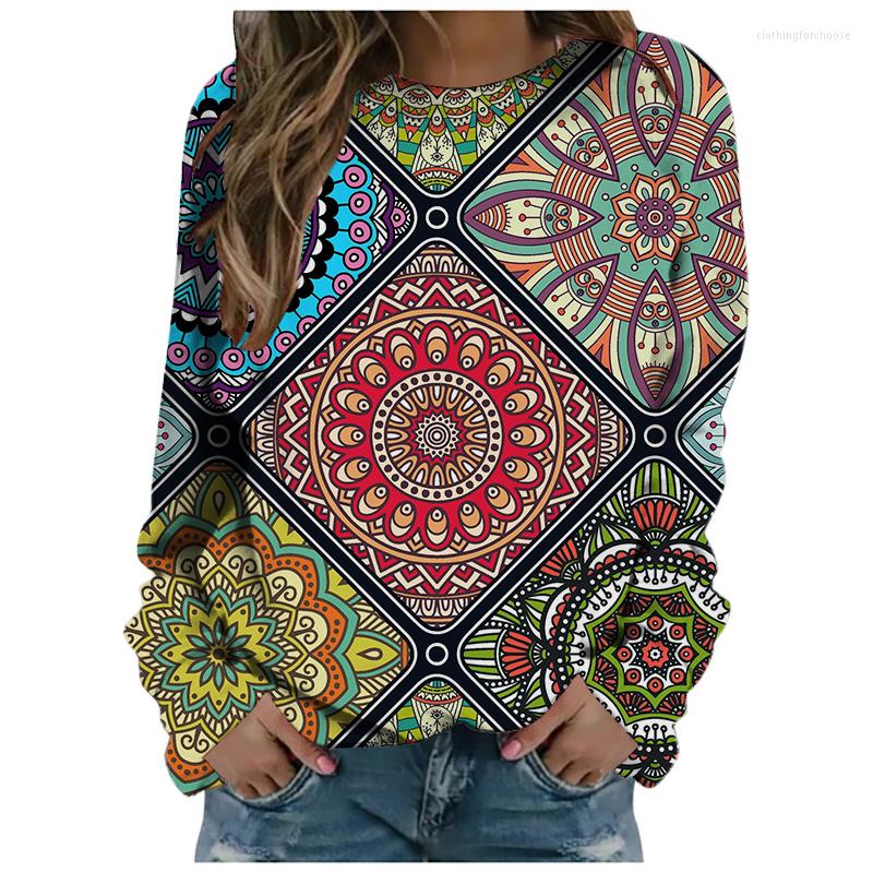 

Women' T Shirts Women' Spring Autumn Plaid Print Long Sleeve Casual Loose Boho Elegant Top, Nt-303742