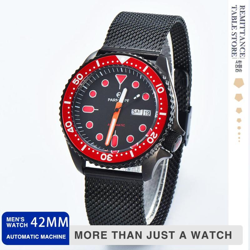 

Wristwatches Parnsrpe - Luxury 42mm Men's Watch NH36/NH35 Caliber Sapphire Crystal 316L Black PVD Stainless Steel Case, No-4