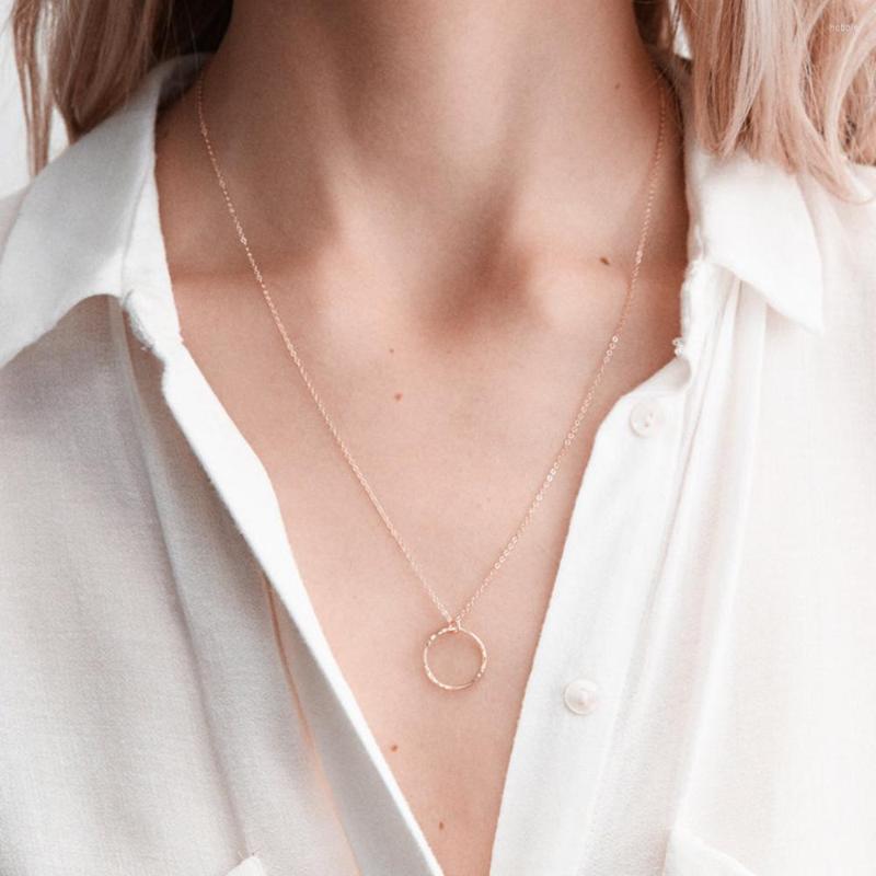 

Choker JUJIE Necklace Chain Stainless Steel Dainty Round Pendant Women 2023 Wedding Jewelry Friend Gift Wholesale/Drop