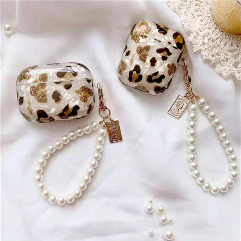 

airpod cases cover Pearl Shell metal Keychain Silicone Headphone Earphone case for coque Airpods 1 2 pro air pods Glossy Wireless 295n283s