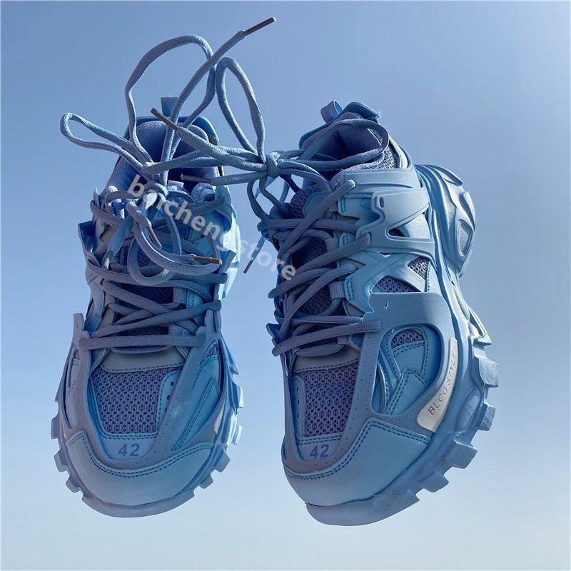 

Luxury brand Designer Men Women Casual Shoes Track 3 3.0 Triple white black Sneakers Tess.s. Gomma leather Trainer Nylon Printed Platform trainers shoes B0, Color 1 36-40