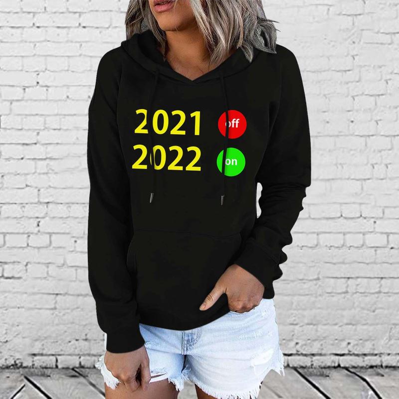 

Women's Hoodies & Sweatshirts 2023 Year Womens Autumn Winter Casual Letter Printed Long Sleeve Hooded Sweatshirt Pullovers Top Sudaderas Muj