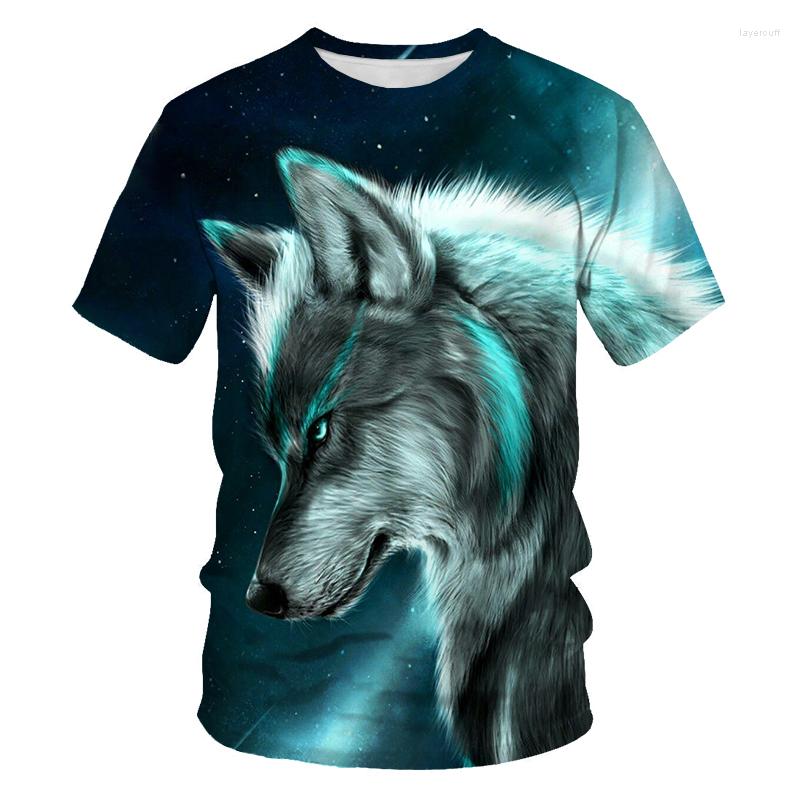 

Men' T Shirts Summer Men' T-shirt 3D Animal Printed Wolf Graphic, 12