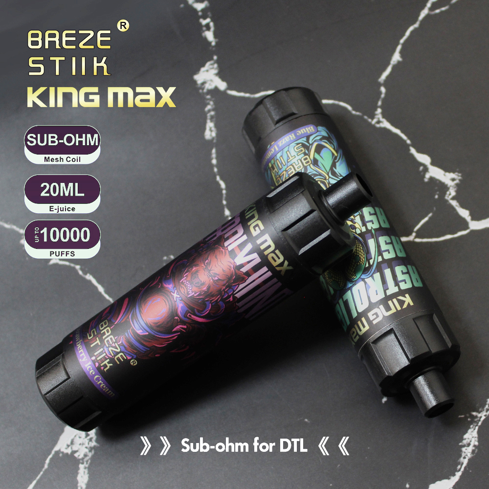 

new puff 10000 disposable e cigarette Breze Stiik King Max 10000 puffs vape sub-ohm for DTL mesh coil airflow control 20ml pod 12 flavor vapes big vapor original puff 10k