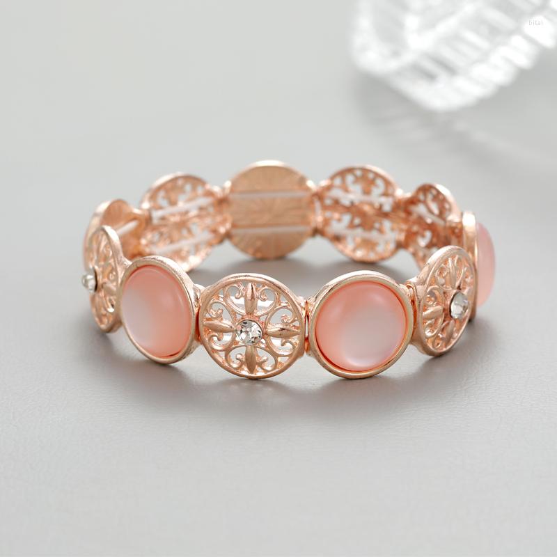 

Bangle Boho Vintage Stretch Bracelet For Women Sculpted Sunflower Shaped Beaded Elastic Ethnic Jewelry