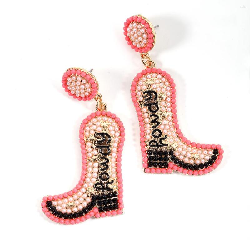 

Dangle Earrings Fringed Hand Woven Simplicity Fashion Beading Boots Personality Bohemia Alloy Female Rice Bead