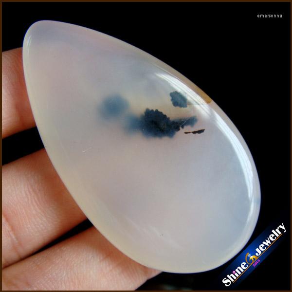 

Pendant Necklaces Fashion Women Man Necklace Natural Botswana Dendritic Moss Agate Stone Slide Healing Crystal For Jewelry Making B464