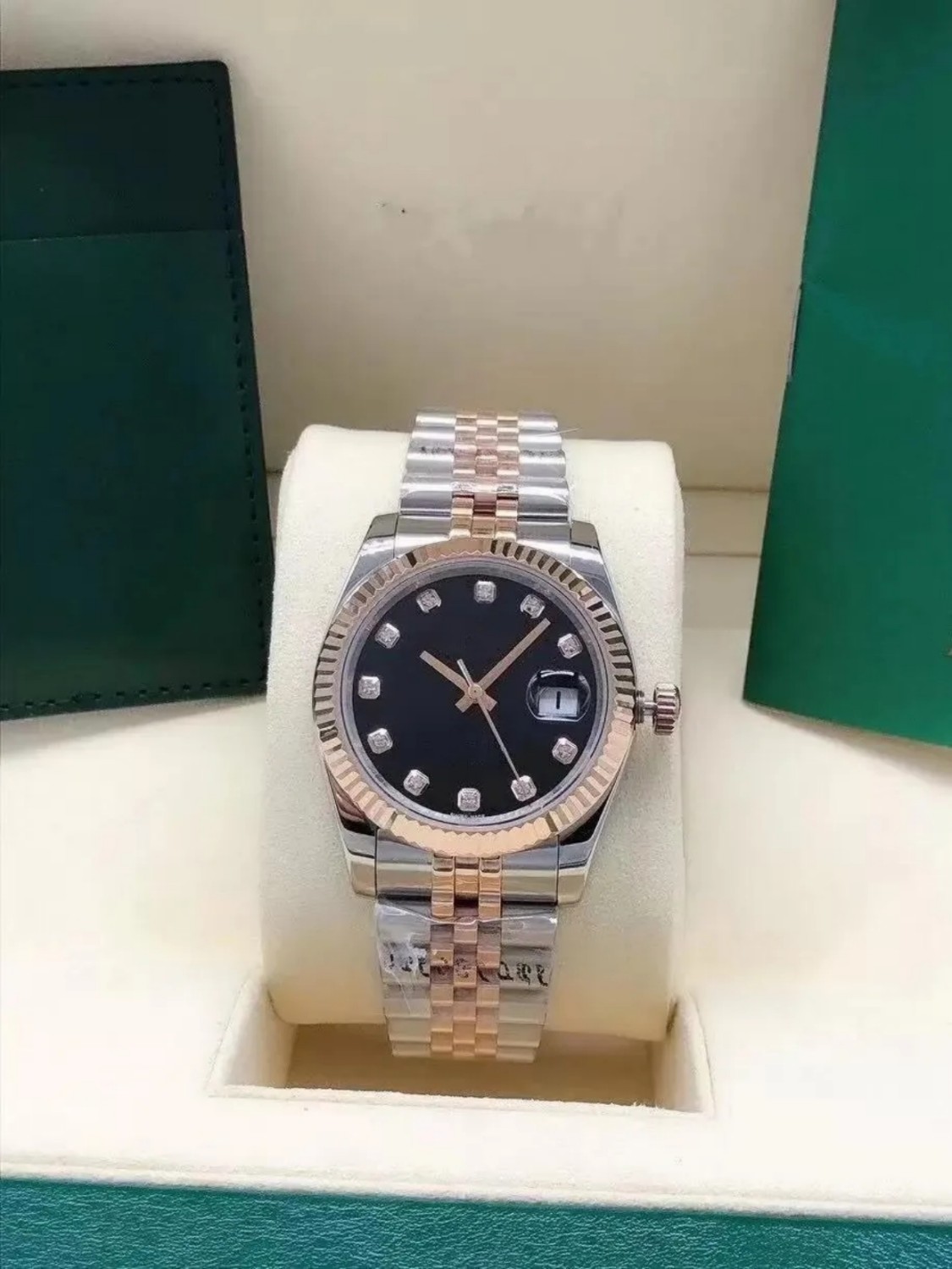 

With Original Box DateJust 41mm Watch high quality top Diamond Dial bezel 126234 A2813 Automatic Mens Watches Steel Two Tone Gold Jubilee Bracelet Wristwatches, Style 3 original box + watch