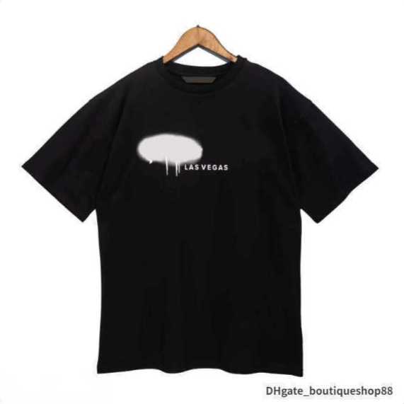 

Designer of luxury T shirt brand palms palmangel City Highs Quality tshirt PA Clothing spray letter short sleeve spring summer Casual men and women tees 03