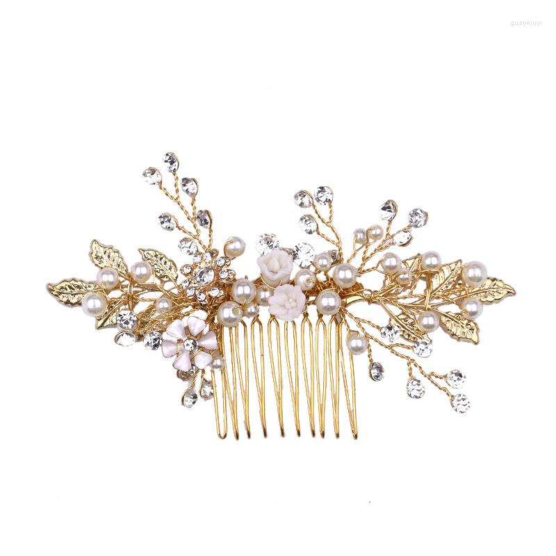 

Headpieces Wedding Headdress Leaf Hair Comb Bridal Accessories Insert Dress Jewelry