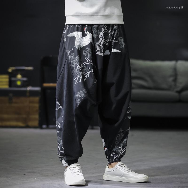 

Ethnic Clothing Hip Hop Japanese Trousers Mens Urban Streetwear Plus Size Men Workwear Traditional Chinese For Male Kimono Pants 10862