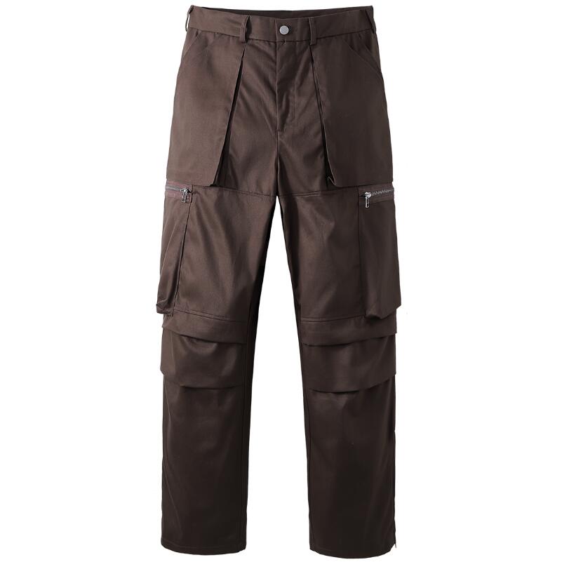 

Multi-pockets Cargo Pants Men Straight High Street Casual Baggy Overalls Oversized Trousers
