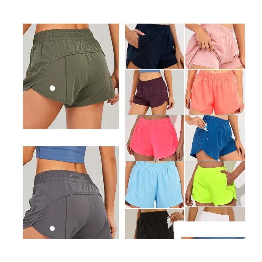 

Yoga Outfits Lu0160 Brand Womens High Waist Shorts Exercise Short Fitness Wear Girls Running Elastic Adt Sportswear Drop Delivery Sp Dh5Mb, Black