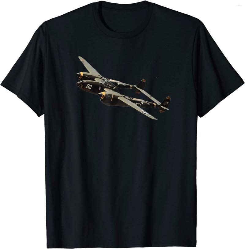 

Men's T Shirts P-38 Men Shirt Fighter Plane Tshirt Short Casual COTTON O-Neck, Green