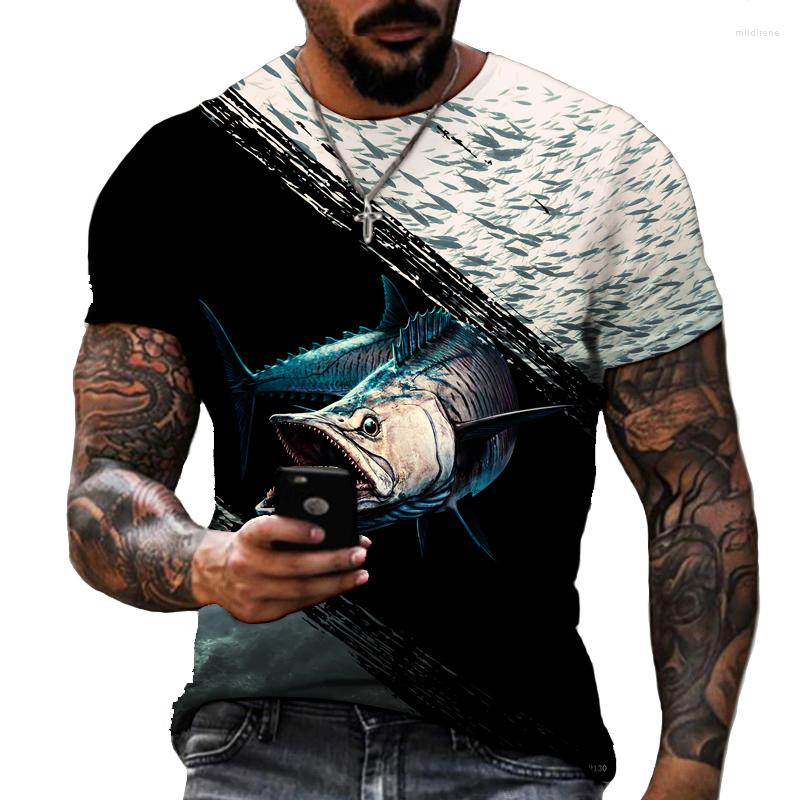 

Men's T Shirts 2023 Spring And Summer Short-sleeved Fishing 3D Printed T-shirt Street Trend Oversized Lycra Polyester Top, Lhc-2130