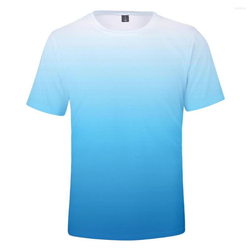 

Men's T Shirts Colourful Gradient T-Shirts Men Women Summer Short Sleeve Shirt Boy/Girls TShirt Men's Solid Color Breathable 3D Rainbow, 04214