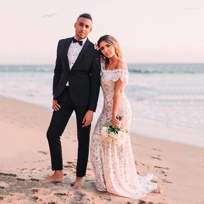 

Men's Suits Black Shawl Lapel Wedding Men Costume Homme Marriage Party Prom Slim Fit Tuxedo Groom Terno Masculino Blazer 2 Pieces, Beige