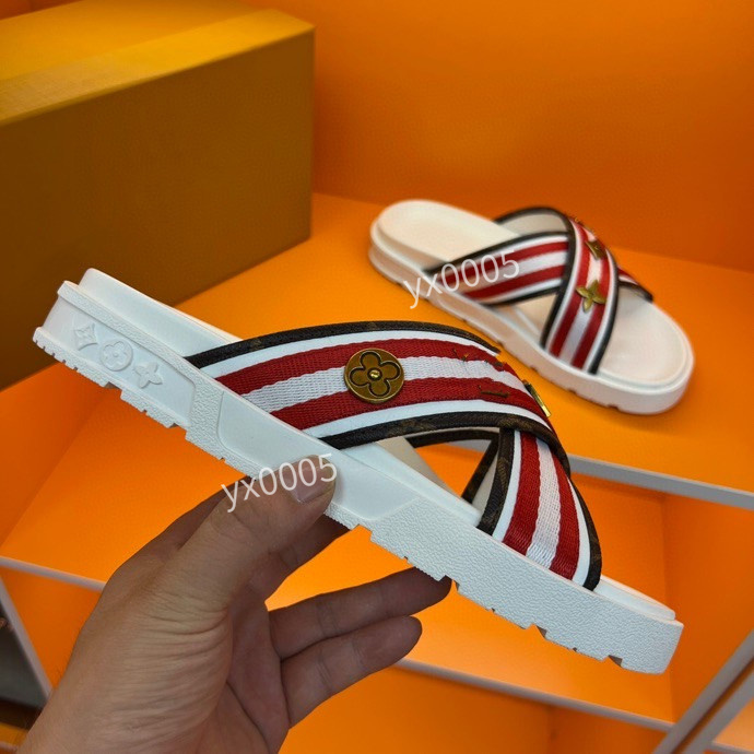 

2023 Designers Mules men Sandals Sunset Flat Comfort Front Strap Slippers Fashionable Easy-to-wear Style Slides size38-45, 03