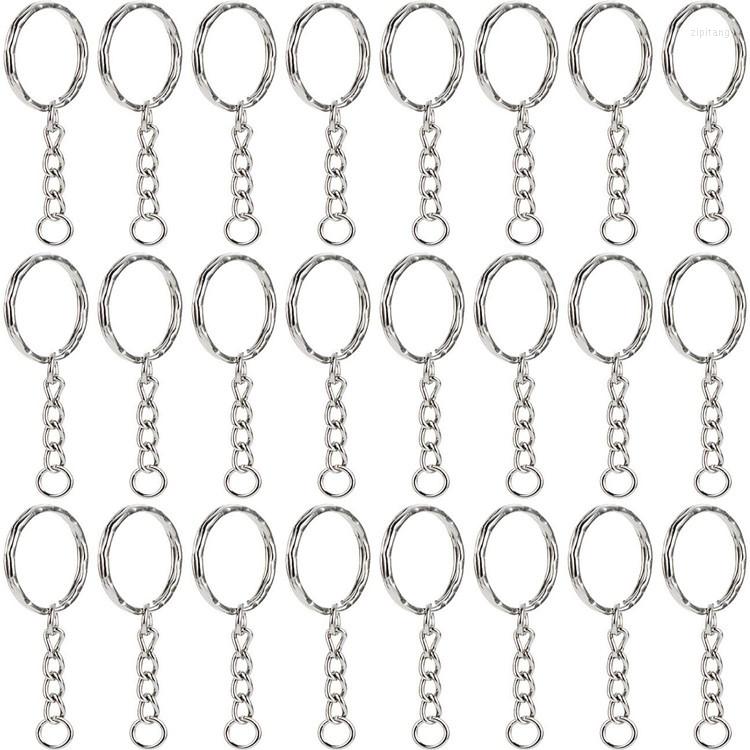 

Keychains 100 Pieces Key Pendants Chains Metal Blank Rings Split Fashion Jewelry