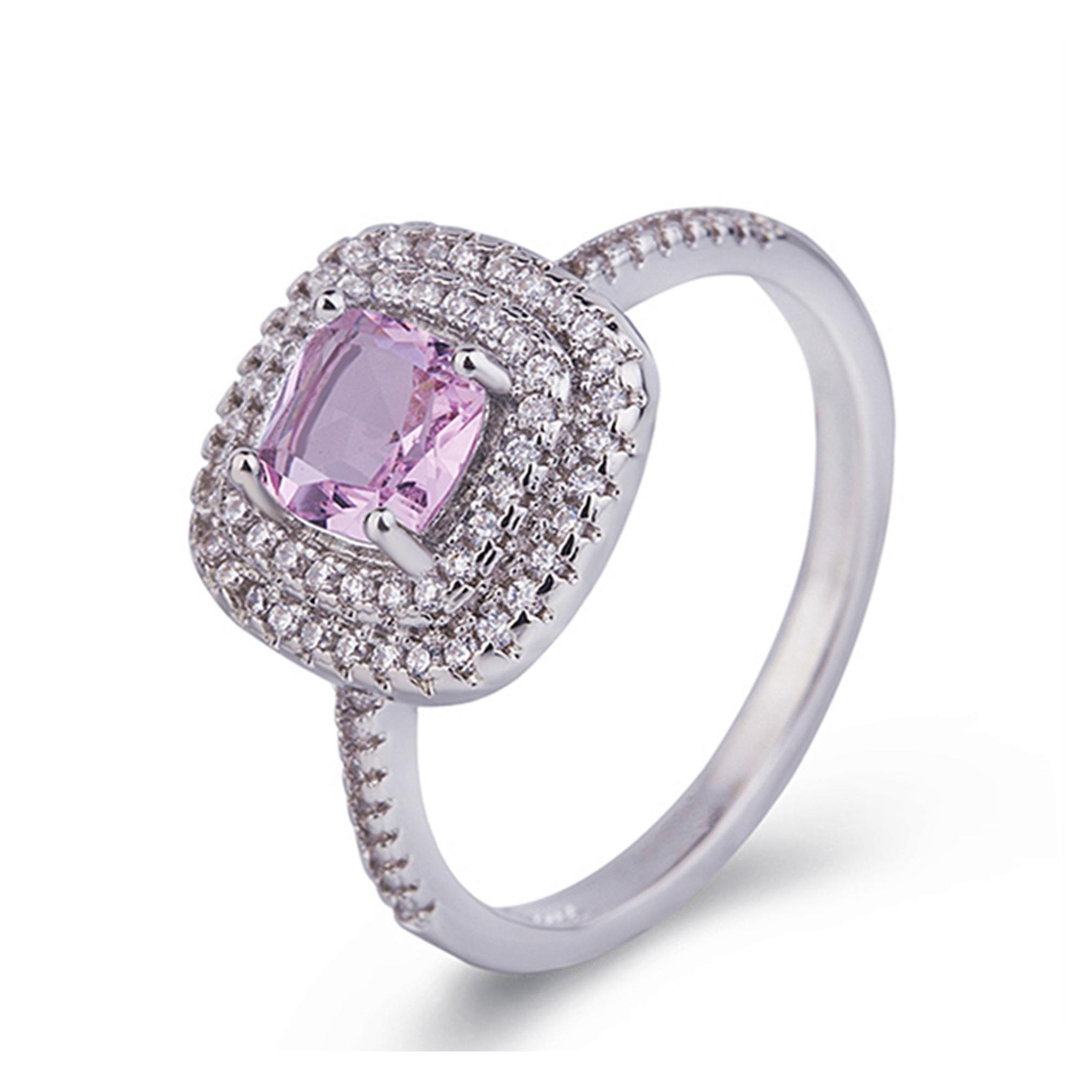 

Band Rings Crystals Fashion Jewelry Square Geometric Wedding Bride Party For Women Copper Sier Ring Drop Delivery Dhwrl