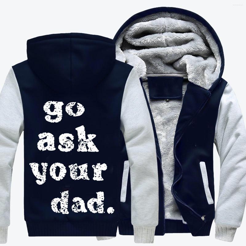 

Men's Jackets Go Ask Your Dad Mother's Day Fleece Jacket, Grey