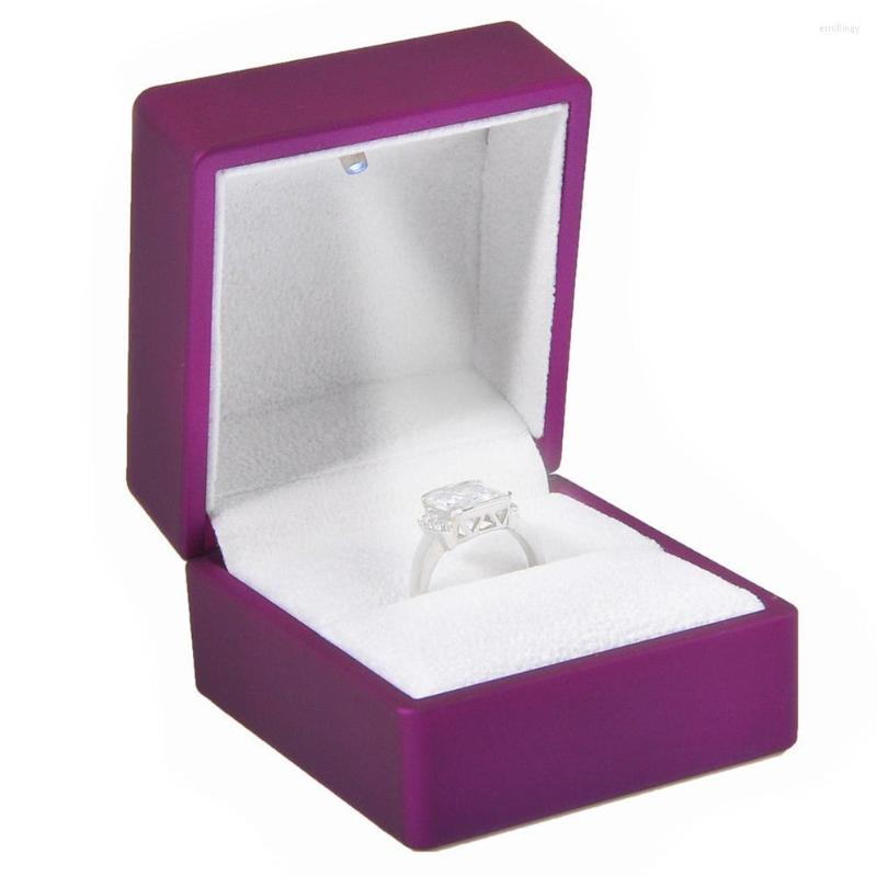 

Jewelry Pouches LED Lighted Ring Gift Box Wedding Engagement