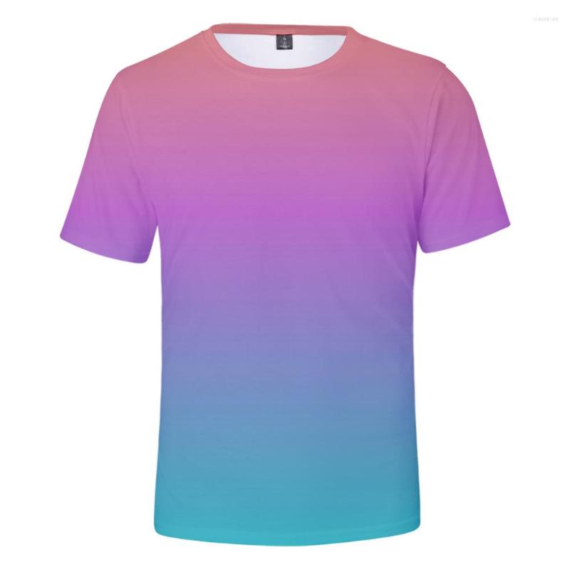 

Men's T Shirts Colourful Gradient Shirt Men Summer T-shirt Men/Women TShirt Men's Solid Colour Breathable 3D Rainbow Tees Boy/Girls Cool, As picture5