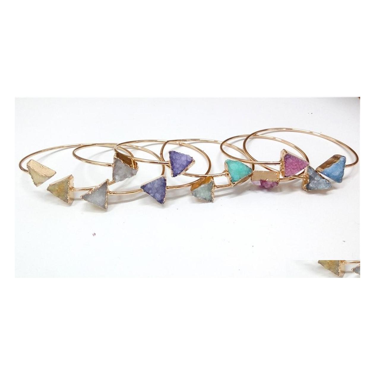 

Other Bracelets Natural Stone For Men Women Original Edge Crystal Drop Delivery Jewelry Dhc5C