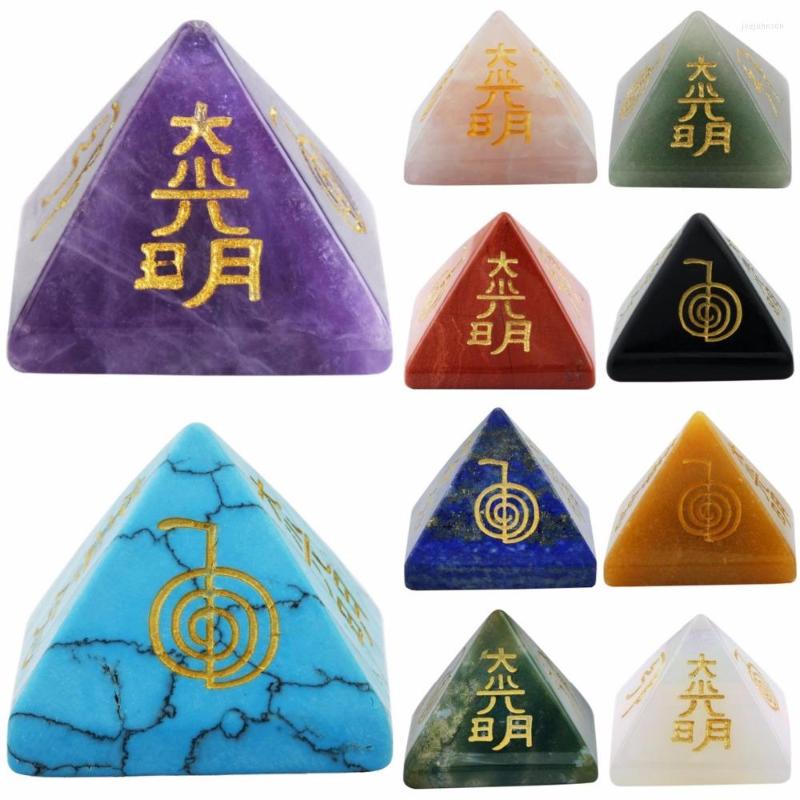 

Jewelry Pouches TUMBEELLUWA Healing Crystal Pyramid Engraved Usui Reiki Symbol Metaphysical Stone Powerful Energy Meditation Wicca