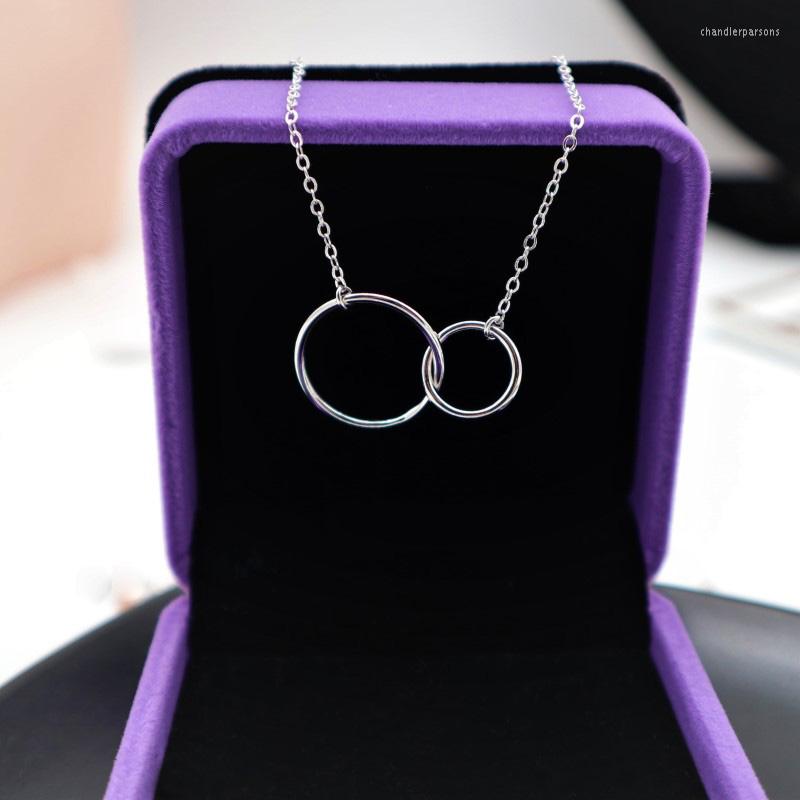 

Pendant Necklaces Simple Necklace Women's Clavicle Chain Sewing Geometric Double Round
