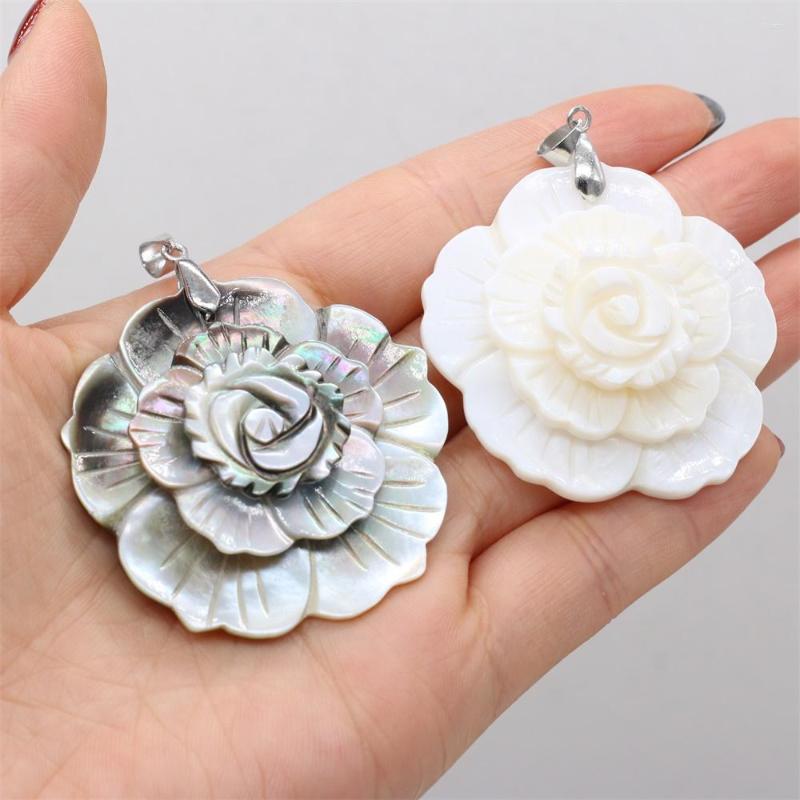 

Pendant Necklaces Natural Abalone Shell Flower Shape Mother Of Pearl Exquisite Charms For Jewelry Making DIY Necklace Accessories