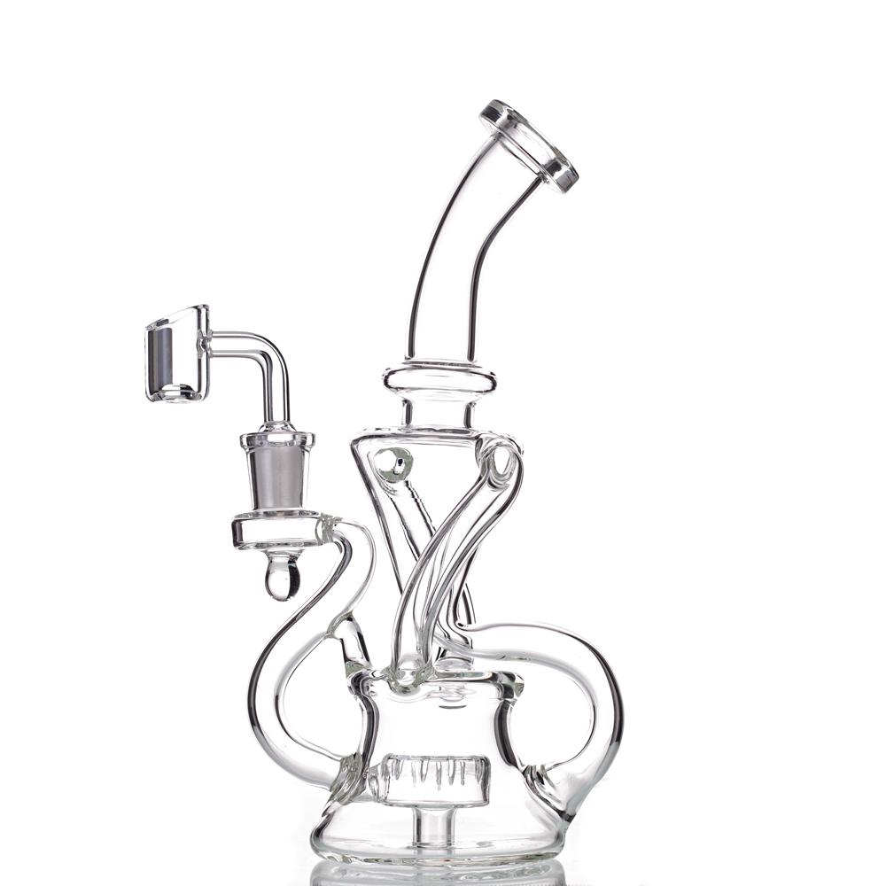 

Bong Hookahs Heady Glass Recycler Dab Rigs Percolator Oil Rig Water Bongs Dabber Pipes 9 Inch 14mm Joint With Quartz Banger Or 14.4mm Bowl Factory Wholesale