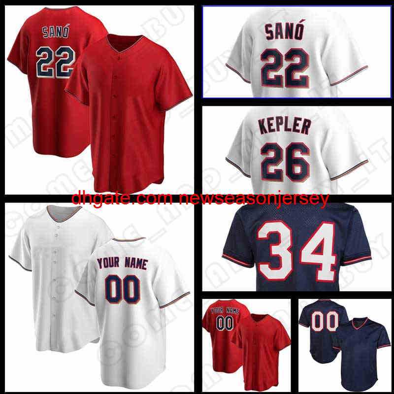 2022 Josh Donaldson honkbalshirt Puckett Berrios Astudillo Arraez Polanco Miguel Sano Byron Buxton Max Kepler Cruz Rosario Jerseys gestikt maat S-3XL