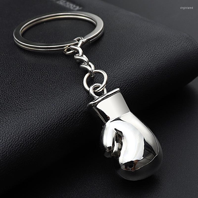 

Keychains Boxing Gloves Keychain Men's Fitness Equipment 3D Metal Fighting Keyring Accessories Car Backpack Gift For Boys