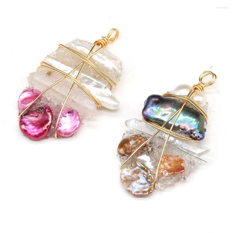 

Pendant Necklaces Style Natural Stone Irregular Winding Pearl For Jewelry Making DIY Necklace Bracelet Accessory
