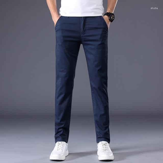 

Men's Pants 2023 Summer Men's Casual Slim Fit Classic Cotton Stretch