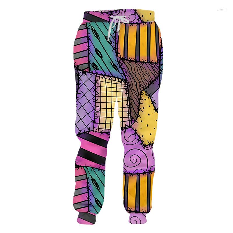 

Men' Pants Men Casuals Cartoon 3d Halloween Patchwork Pattern Print Joggers Men' Tracksuit Hip Hop Streetwear Trendy Oversized